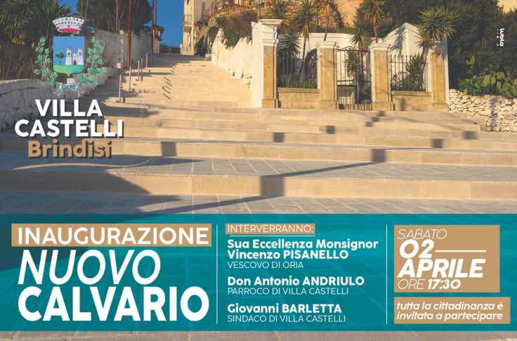 Inaugurazione Calvario Sabato 2 Aprile alla presenza del Vescovo&nbsp;Pisanello