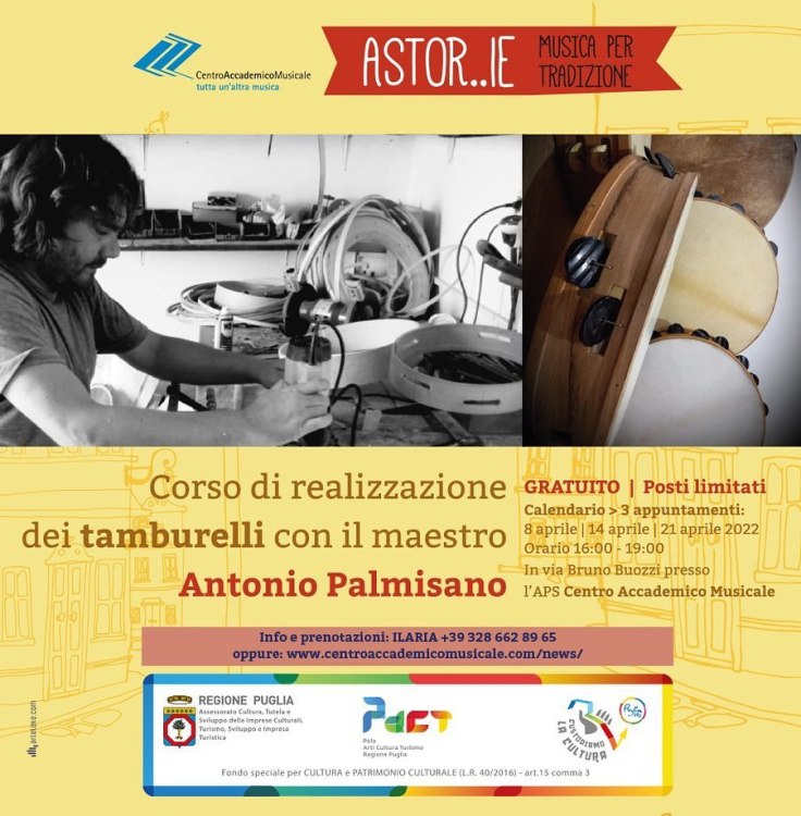 Corso di realizzazione di Tamburelli presso il&nbsp;Cam