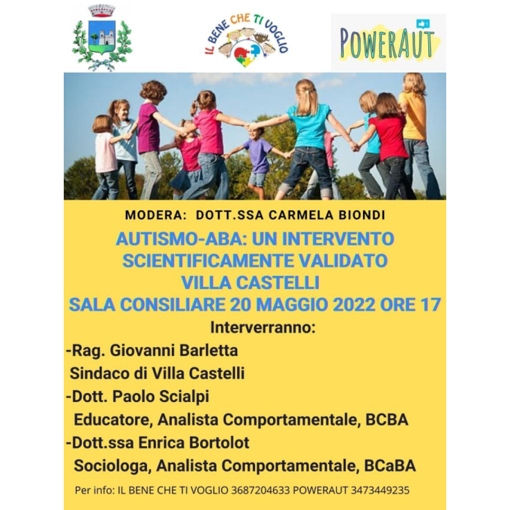 Villa Castelli Città Smart in Blu – A Maggio importante evento su AUTISMO e&nbsp;ABA
