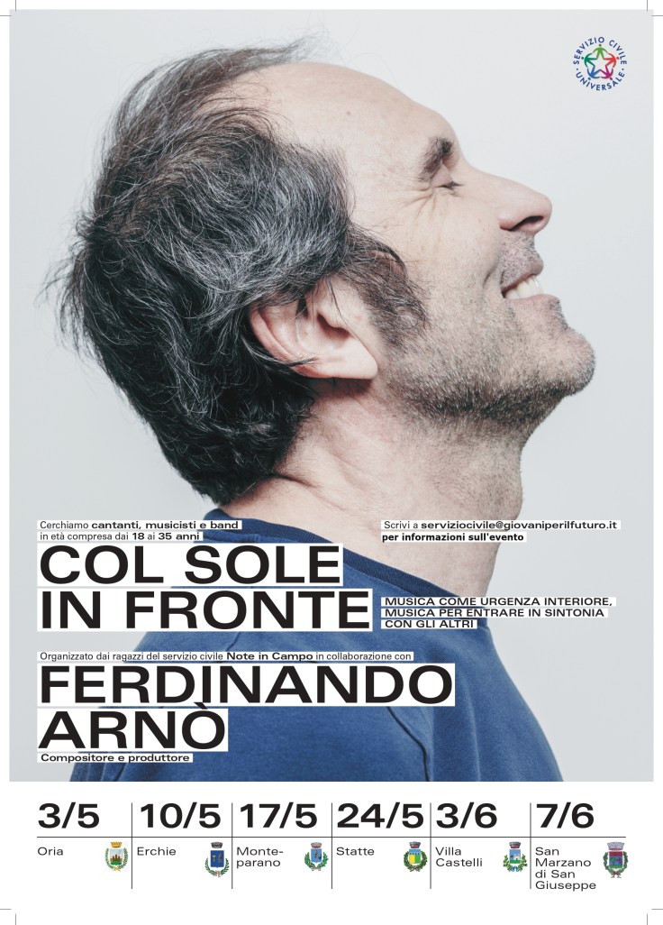 Jam Session con Ferdinando Arnò – i ragazzi del servizio civile “Note in Campo” cercano&nbsp;artisti