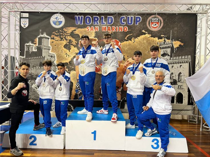 I ragazzi del “Karate Kick Boxing” di Villa Castelli alla Iaska World Cup di San&nbsp;Marino