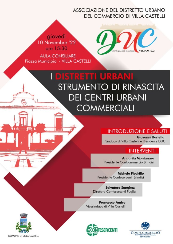 Presentazione DUC Villa Castelli giovedì in Sala&nbsp;Consiliare