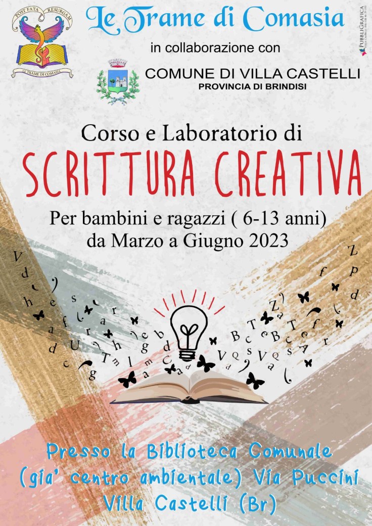 Parte a Villa Castelli un corso di SCRITTURA CREATIVA – iscrizioni aperte