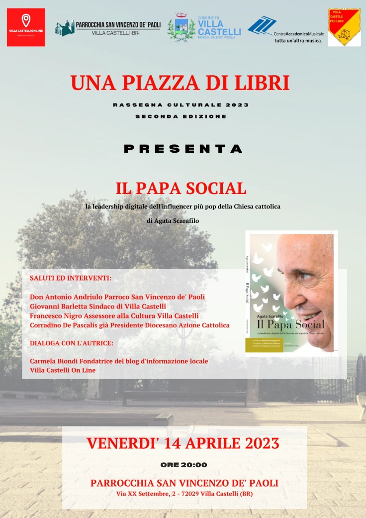 Torna la seconda edizione di Una Piazza di Libri con “Il Papa Social” di Agata Scarafilo