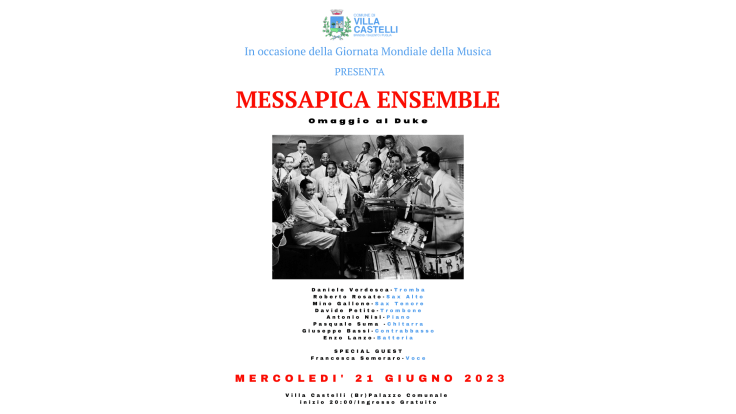 Giornata Mondiale della Musica – Omaggio musicale a Duke Ellington questa sera a Villa&nbsp;Castelli
