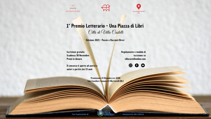 1° Premio Letterario “Una Piazza di Libri” – Città di Villa Castelli